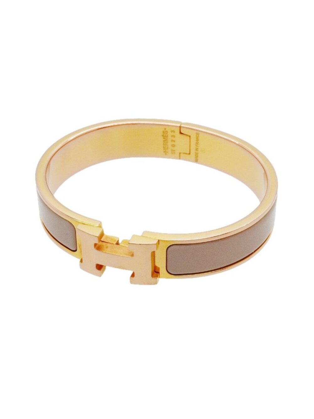 Hermes Bangle Clic Clac PM Gold Plated Bracelet